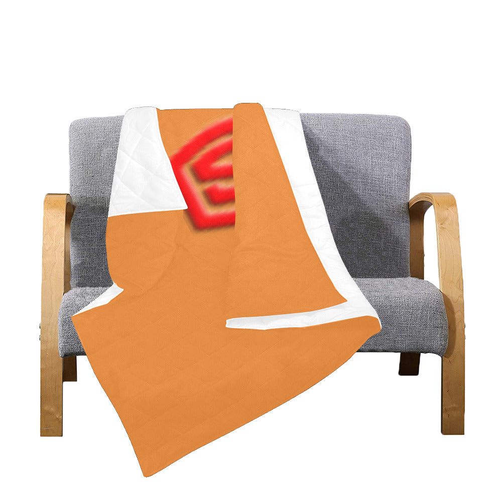 Orange Custom Quilt Red Logo Custom Quilt 50" x 60"