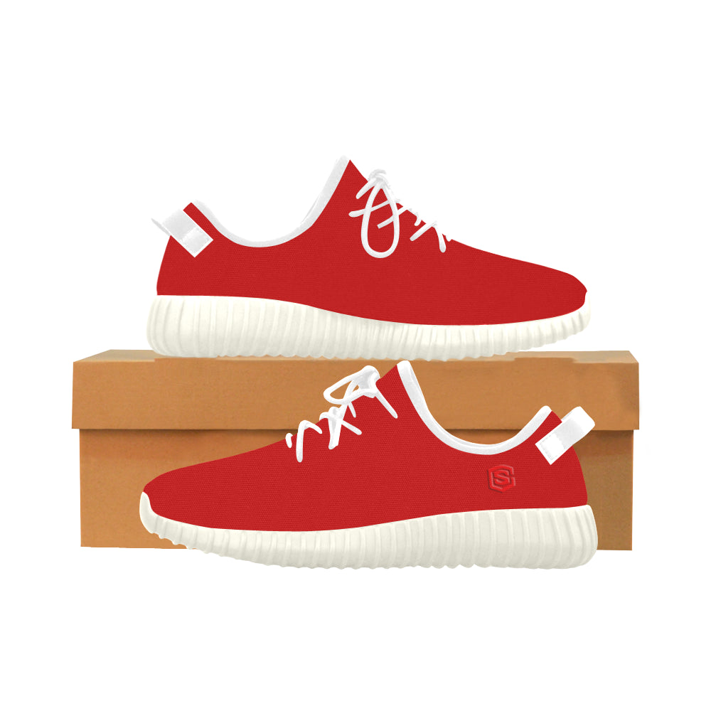 red logo Grus Women's Breathable Woven Running Shoes (Model 022)