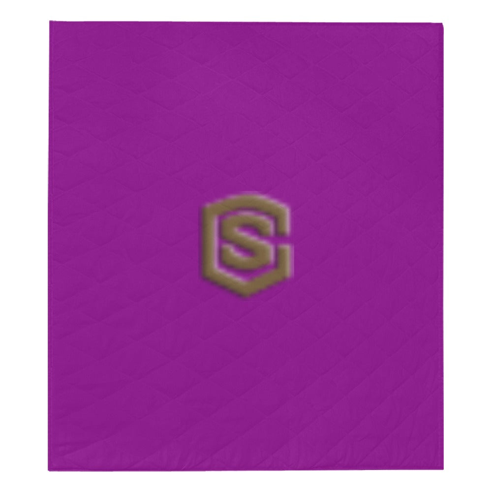 Purple Custom Quilt with Brown Logo Custom Quilt  70" x 80"