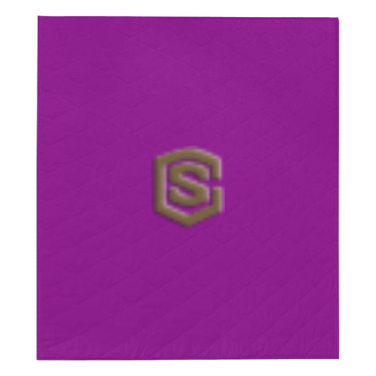 Purple Custom Quilt with Brown Logo Custom Quilt  70" x 80"