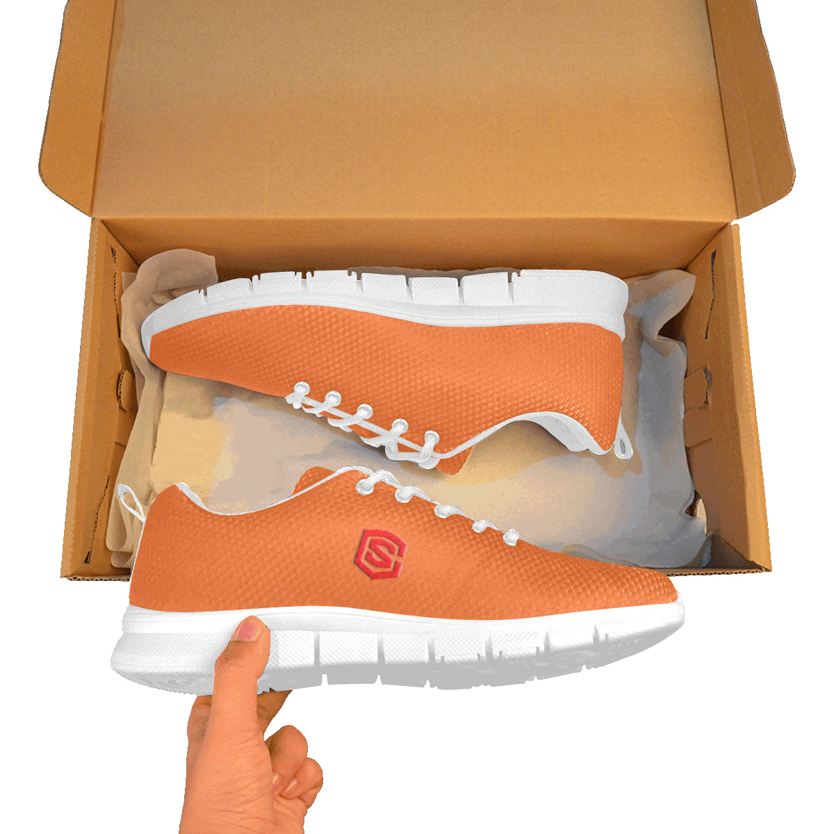 red logo Women's Breathable Running Shoes (Model 055)