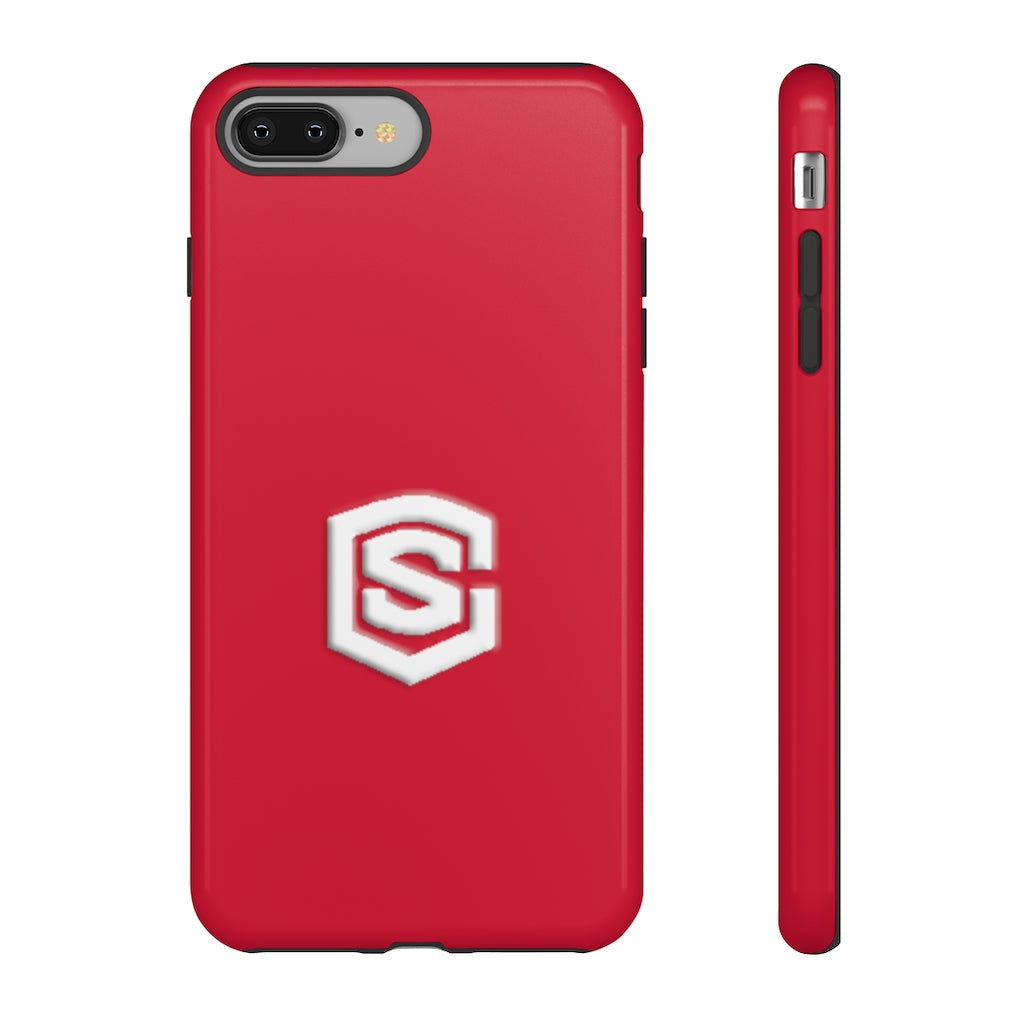 Red Tough Cases White Logo