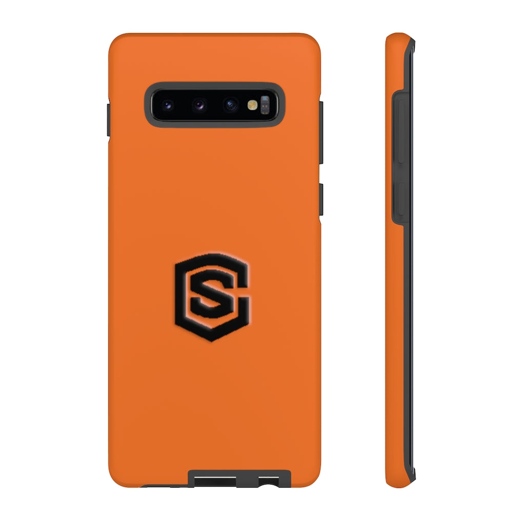 Orange Tough Cases Black Logo
