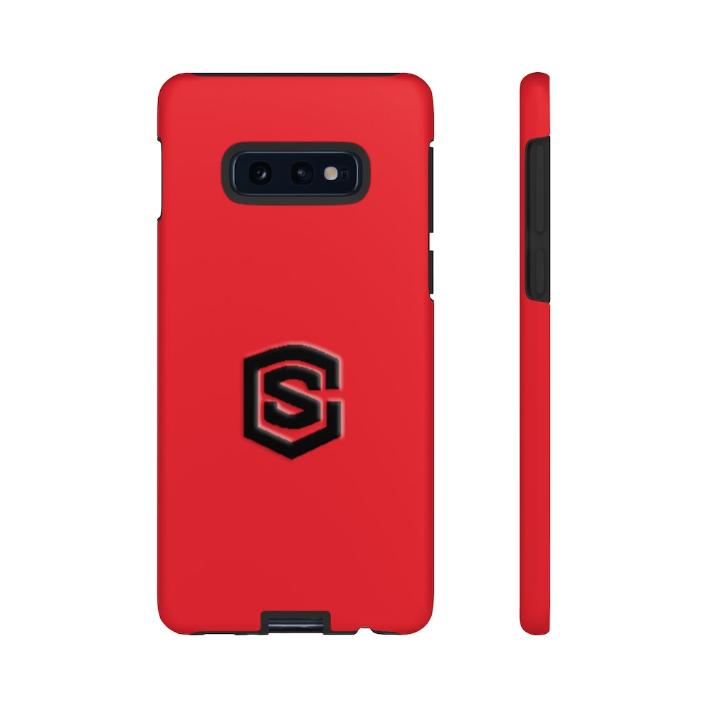Red Tough Cases Black Logo