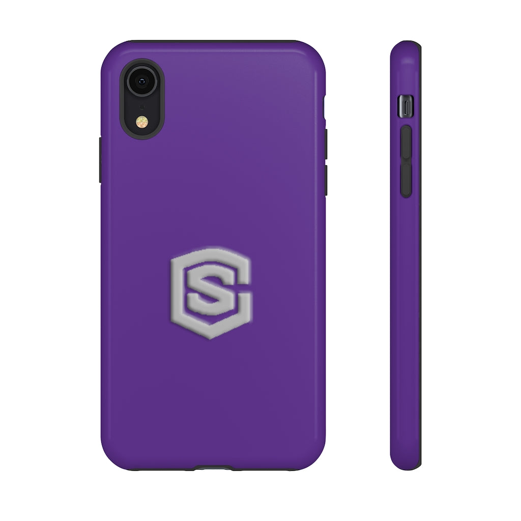 Purple Tough Cases Silver Logo