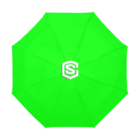 Green Anti-UV Automatic Umbrella With White Logo Anti-UV Automatic Umbrella(Outside Printing)(Model U09)