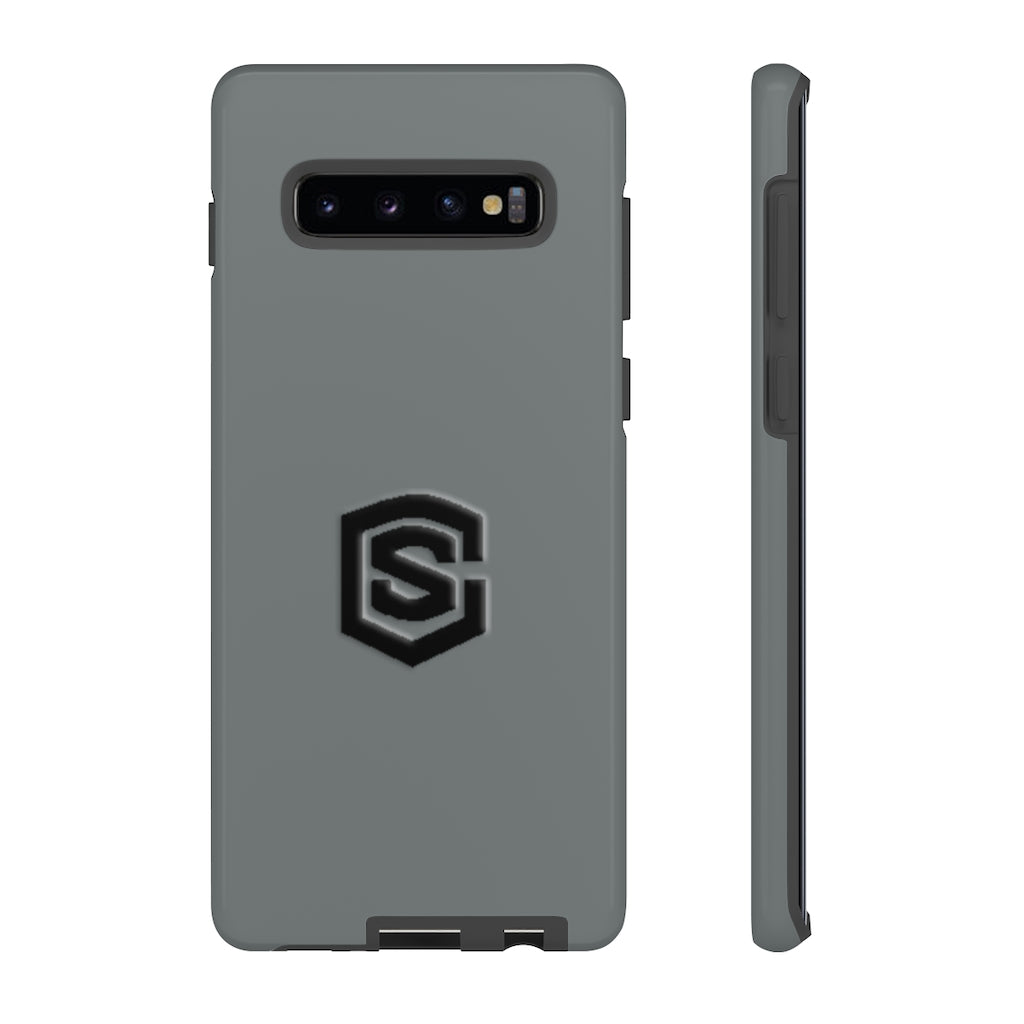 Grey Tough Cases Black Logo
