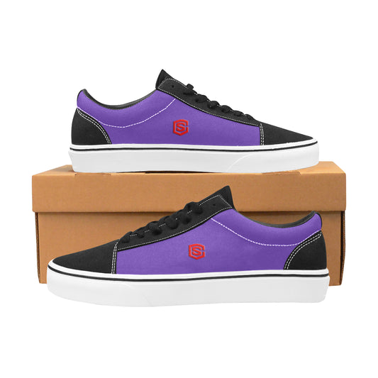 red logo Women's Low Top Skateboarding Shoes (Model E001-2)
