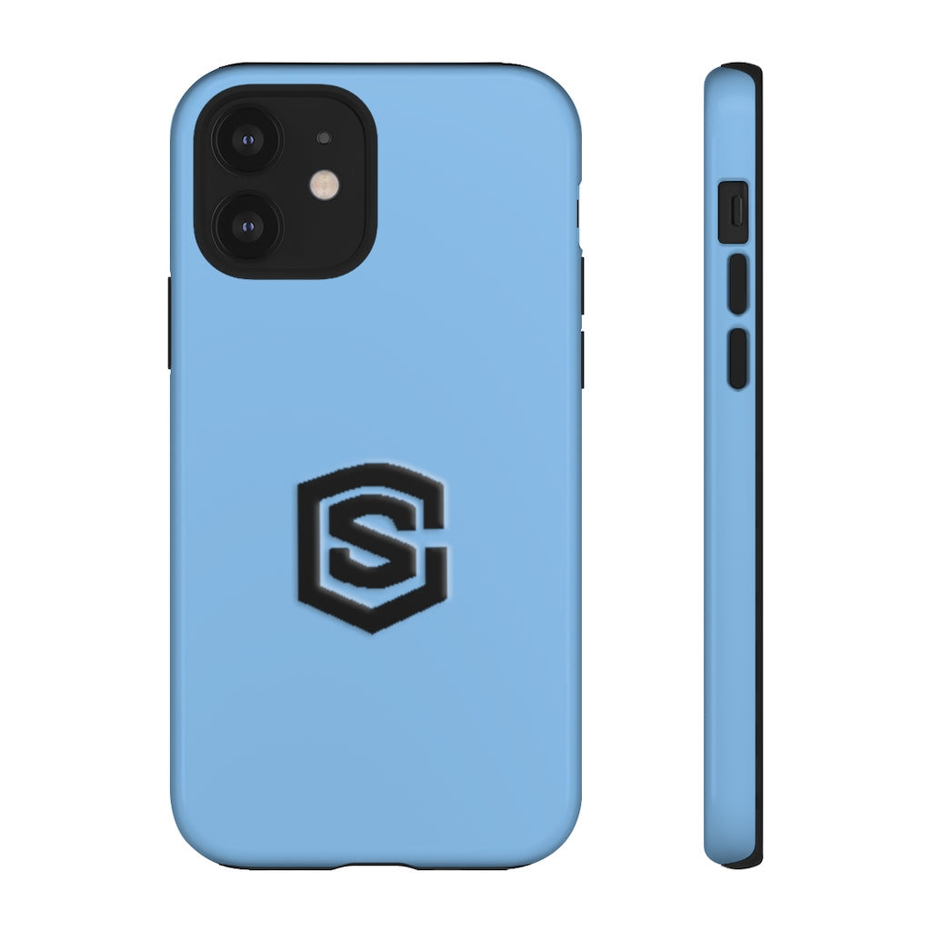 Blue Tough Cases Black Logo
