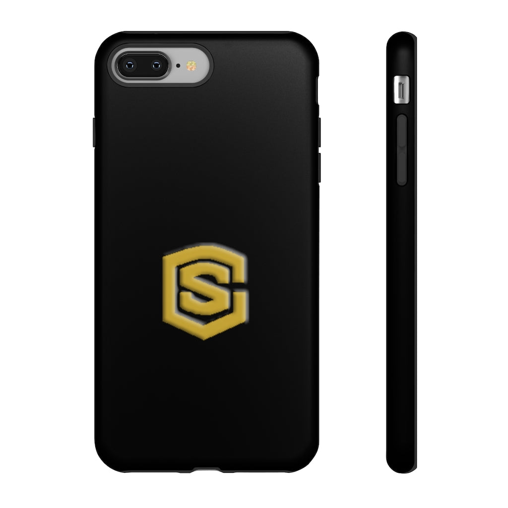 Black Tough Cases Gold Logo