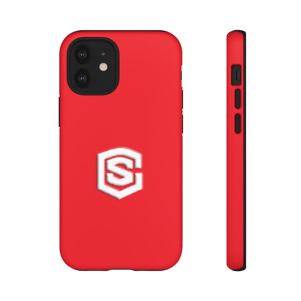 Red Tough Cases White Logo