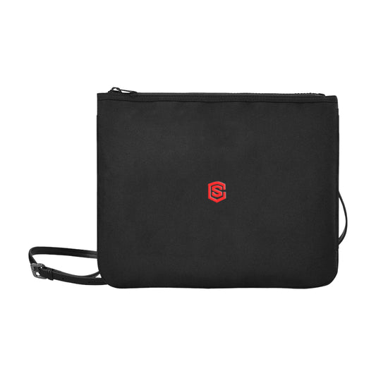 BLACK SLIM CLUTCH BAG red logo Slim Clutch Bag (Model 1668)