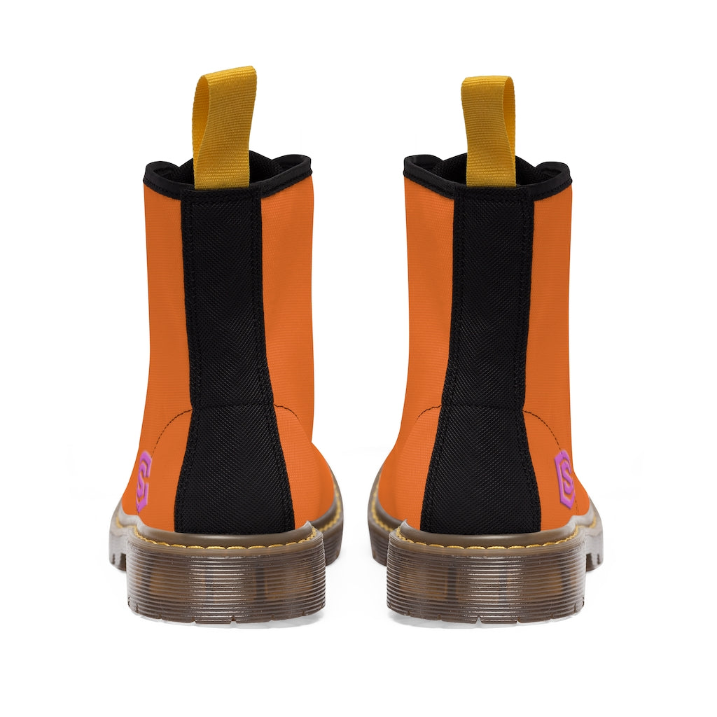 Orange Men's Canvas Boots Violet Logo