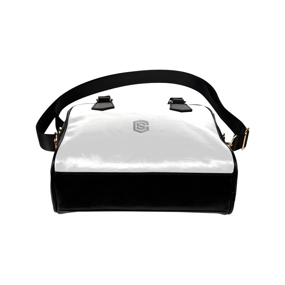 WHITE Shoulder Handbag silver logo Shoulder Handbag (Model 1634)
