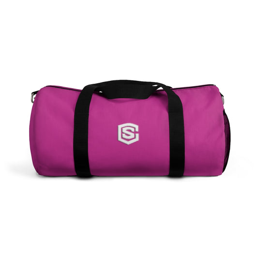 Pink Duffel Bag White Logo