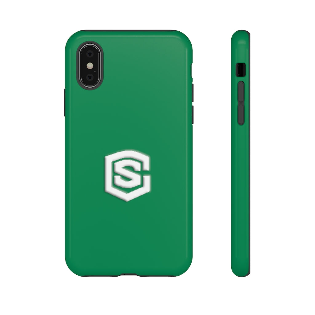 Green Tough Cases White Logo