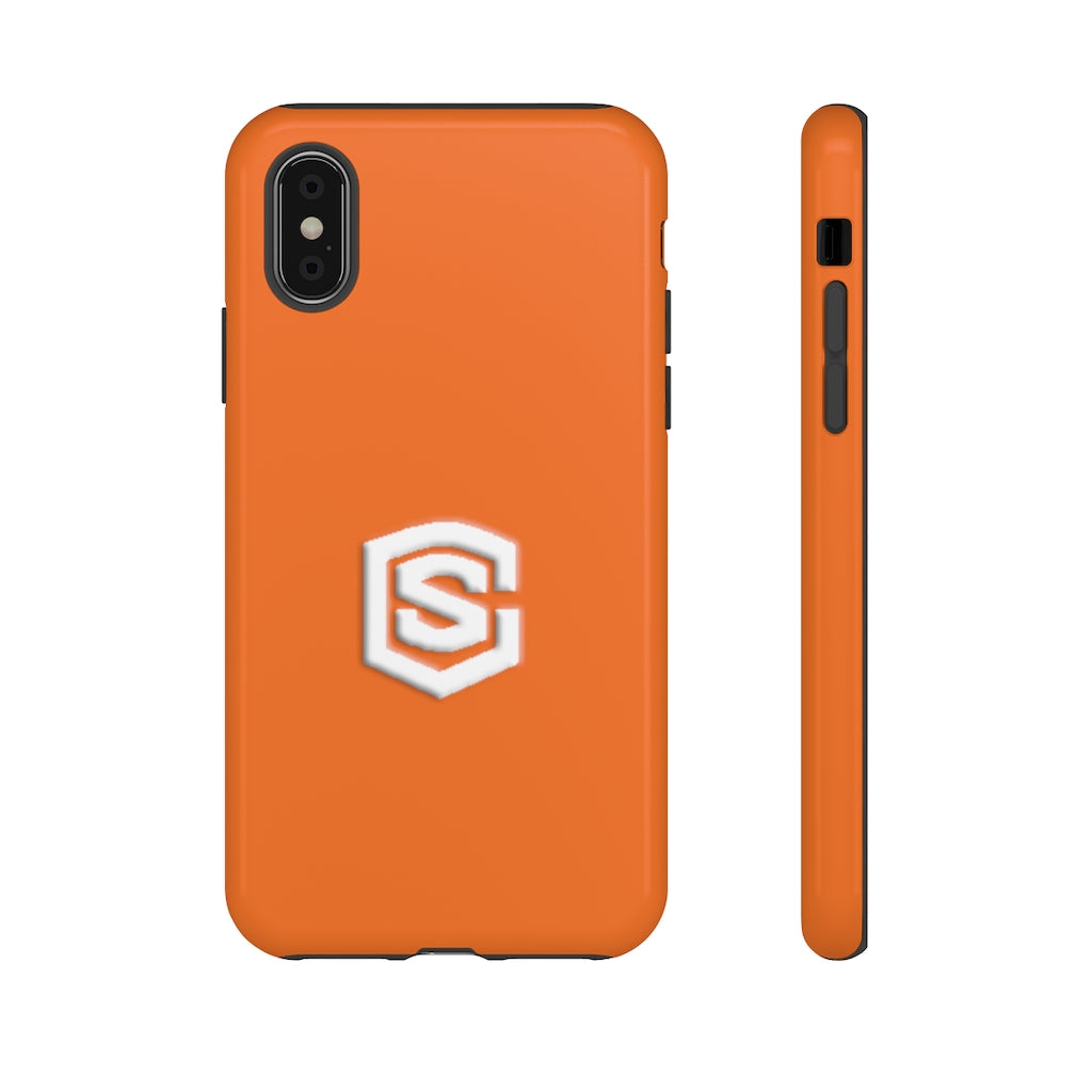 Orange Tough Cases White Logo