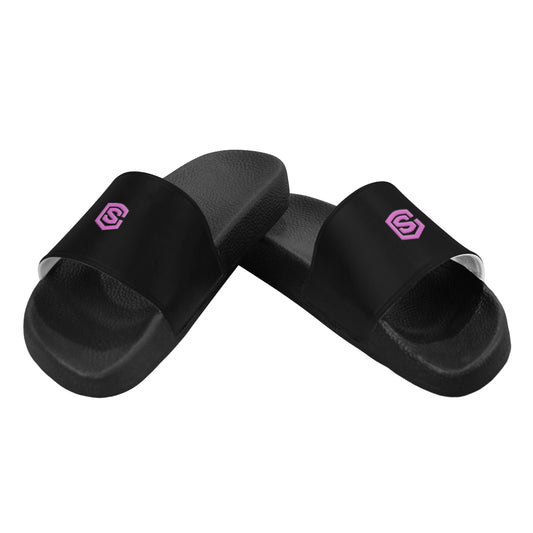 pink logo Women's Slide Sandals (Model 057)
