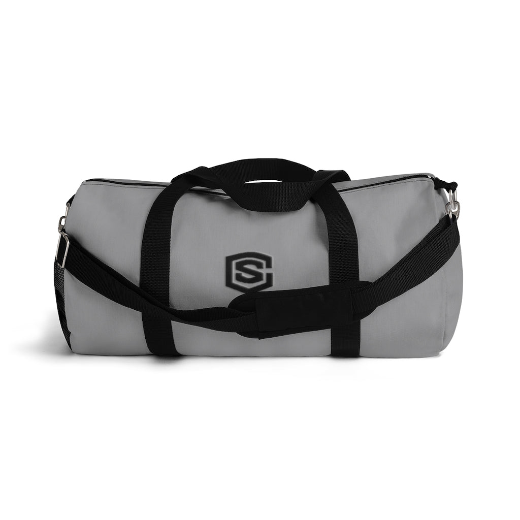 Grey Duffel Bag Black Logo