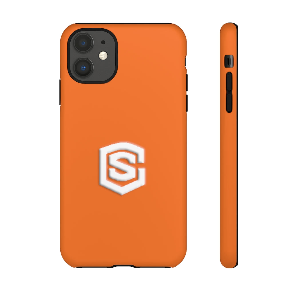 Orange Tough Cases White Logo