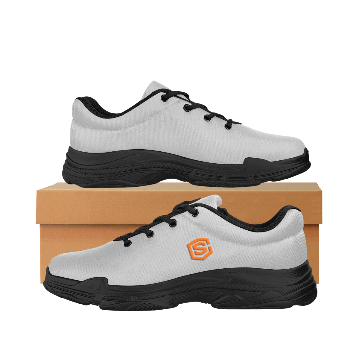 orange logo Lyra Men's Running Shoes (Model 058)