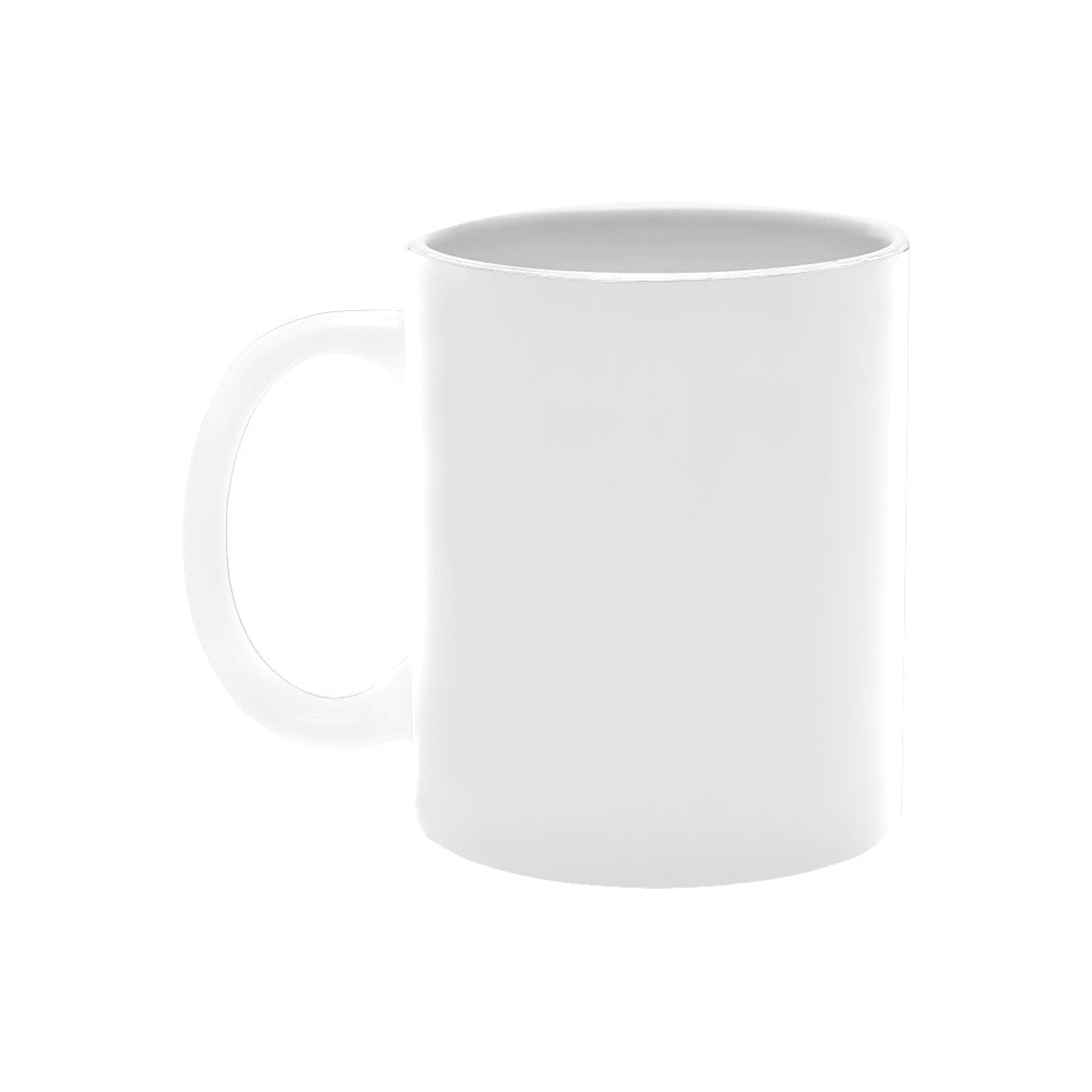 White Custom White Mug (New)(11OZ)(Made In AUS) with Brown Logo Custom White Mug (New)(11OZ)(Made In AUS)