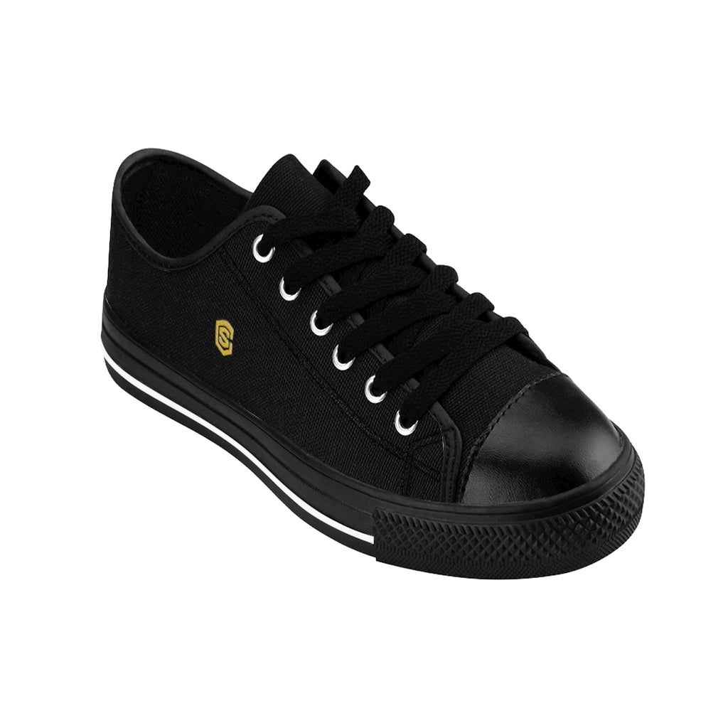 Black Men's Sneakers - golden logo