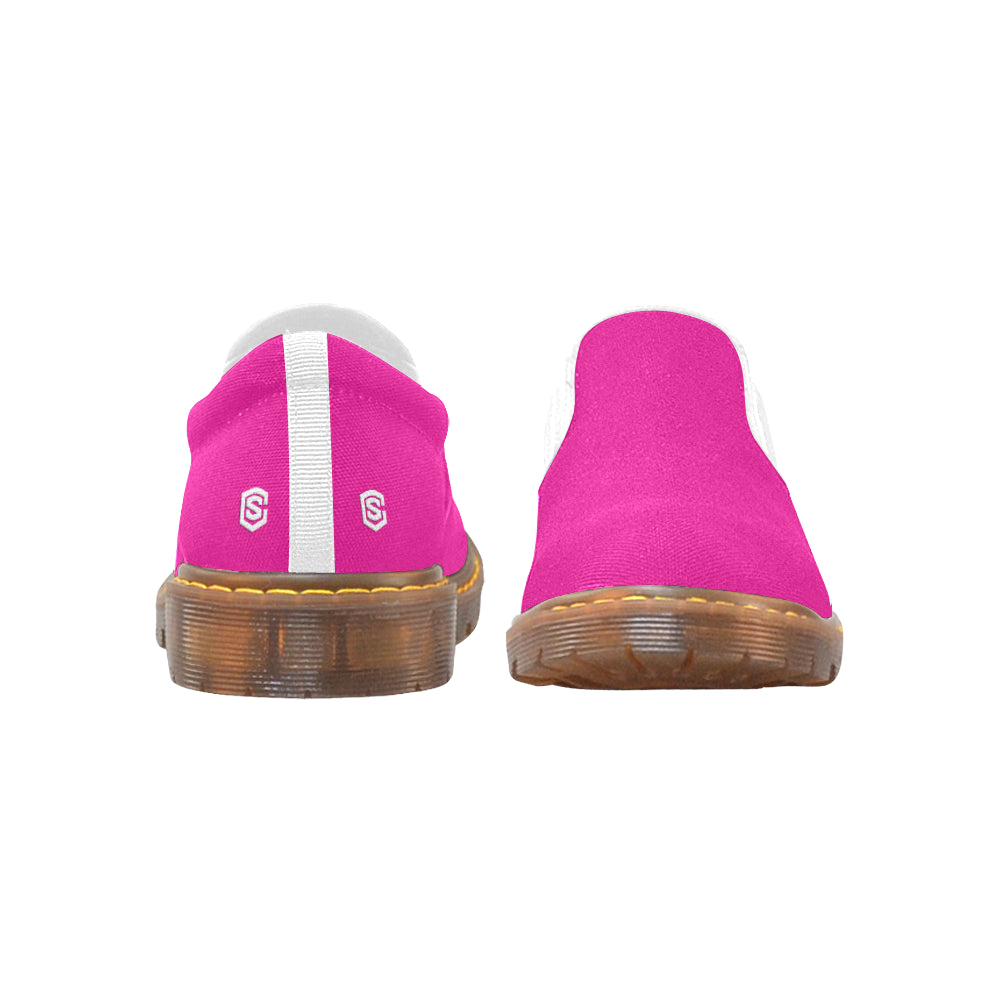 white logo Martin Women's Slip-On Loafer (Model 12031)