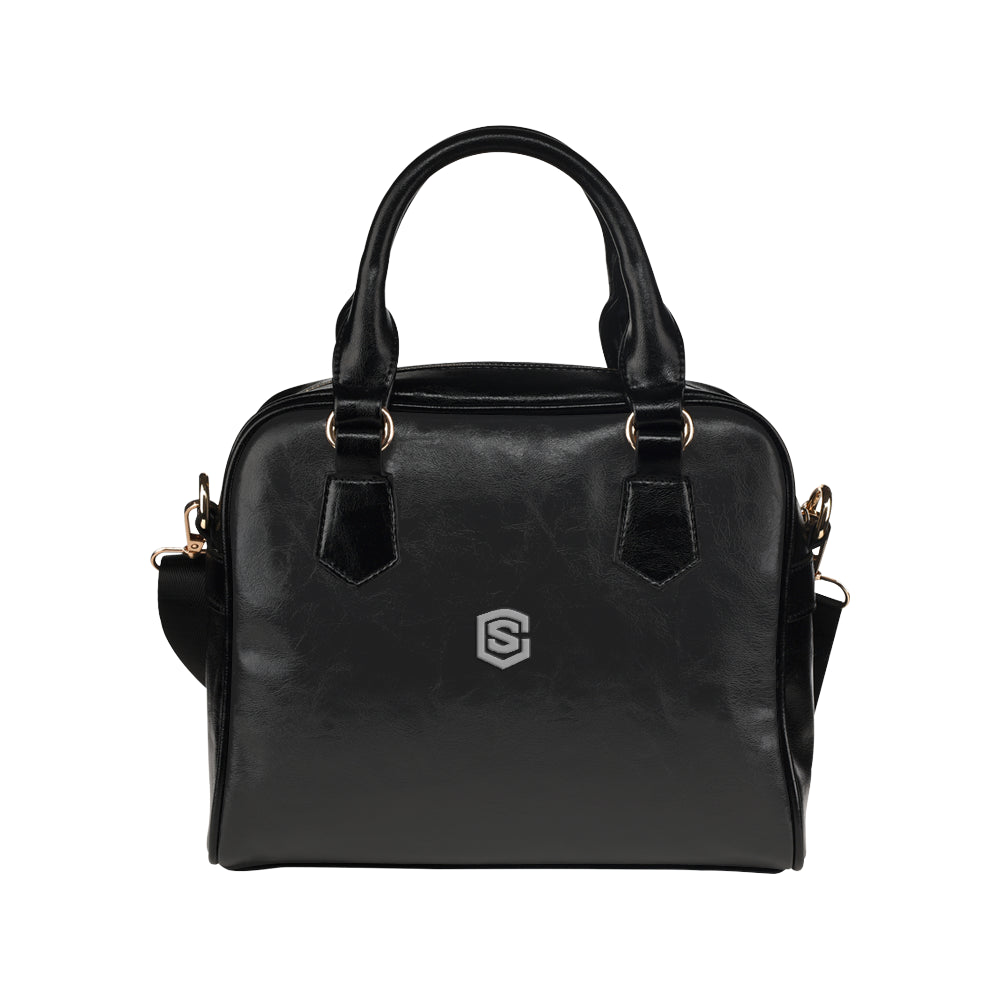 BLACK Shoulder Handbag  silver logo Shoulder Handbag (Model 1634)