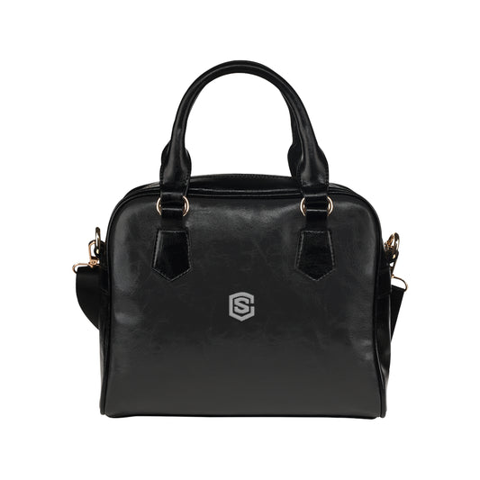 BLACK Shoulder Handbag  silver logo Shoulder Handbag (Model 1634)