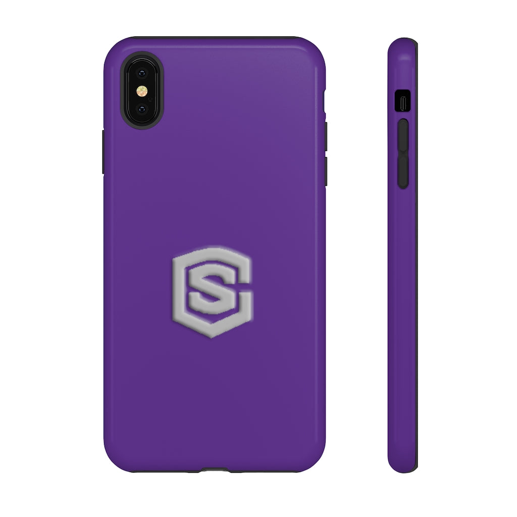 Purple Tough Cases Silver Logo