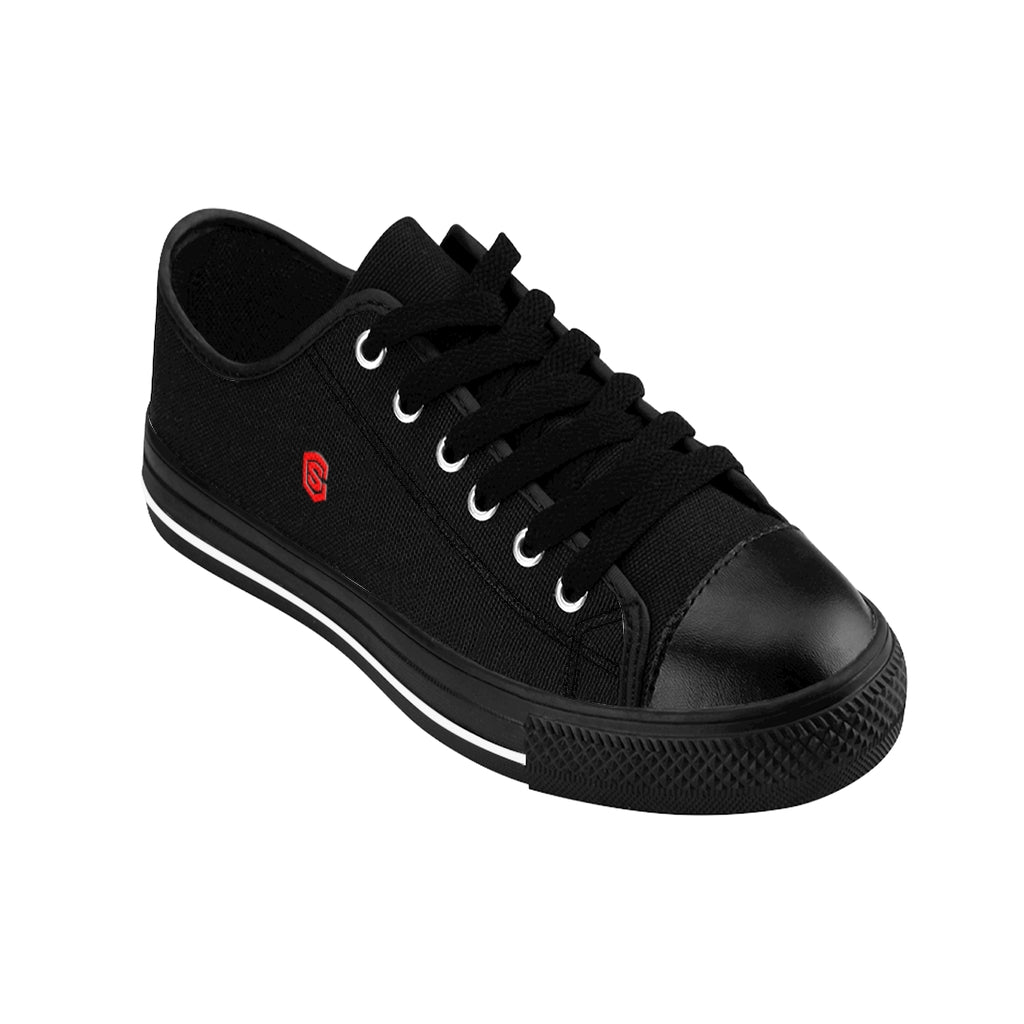 Black Men's Sneakers - red logo