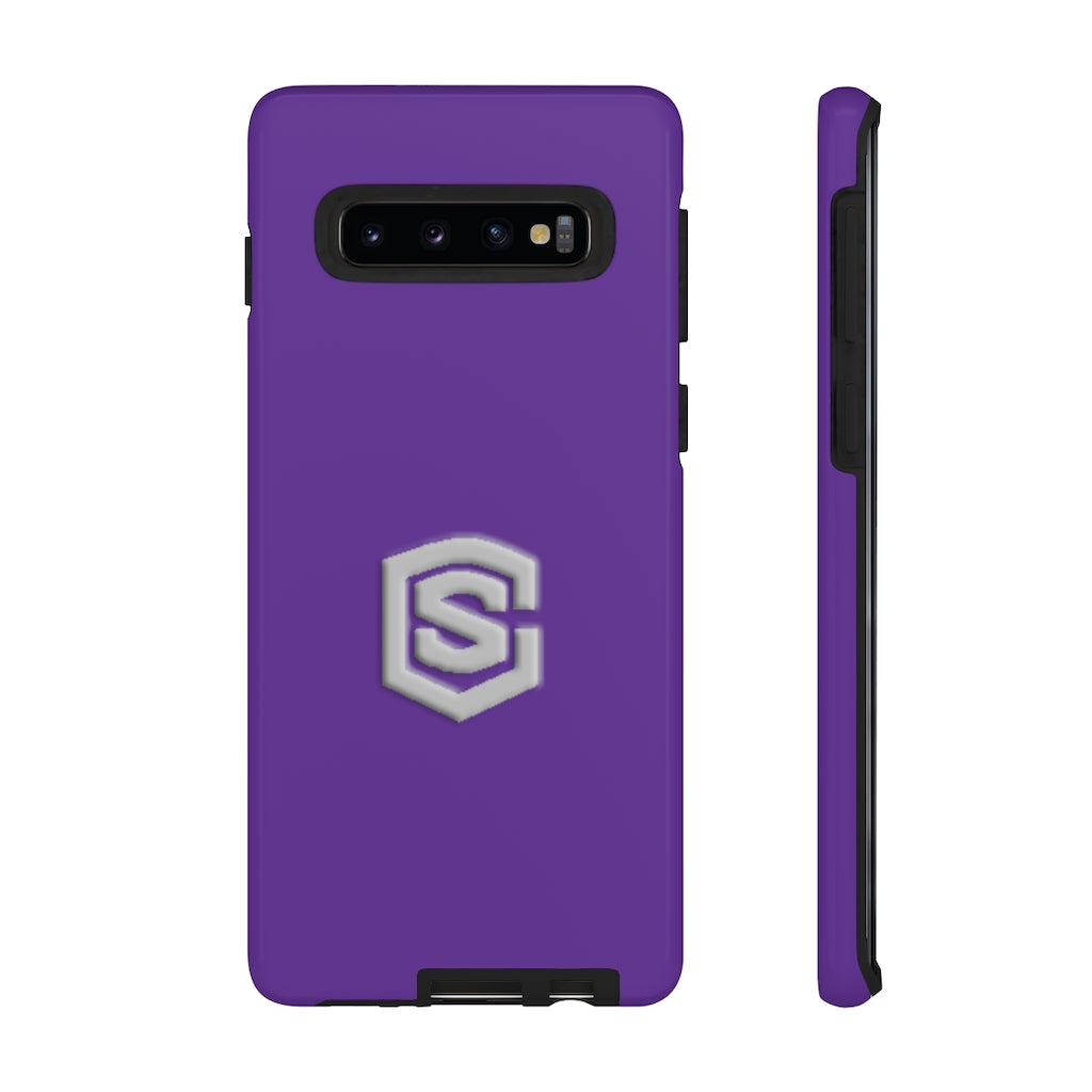 Purple Tough Cases Silver Logo