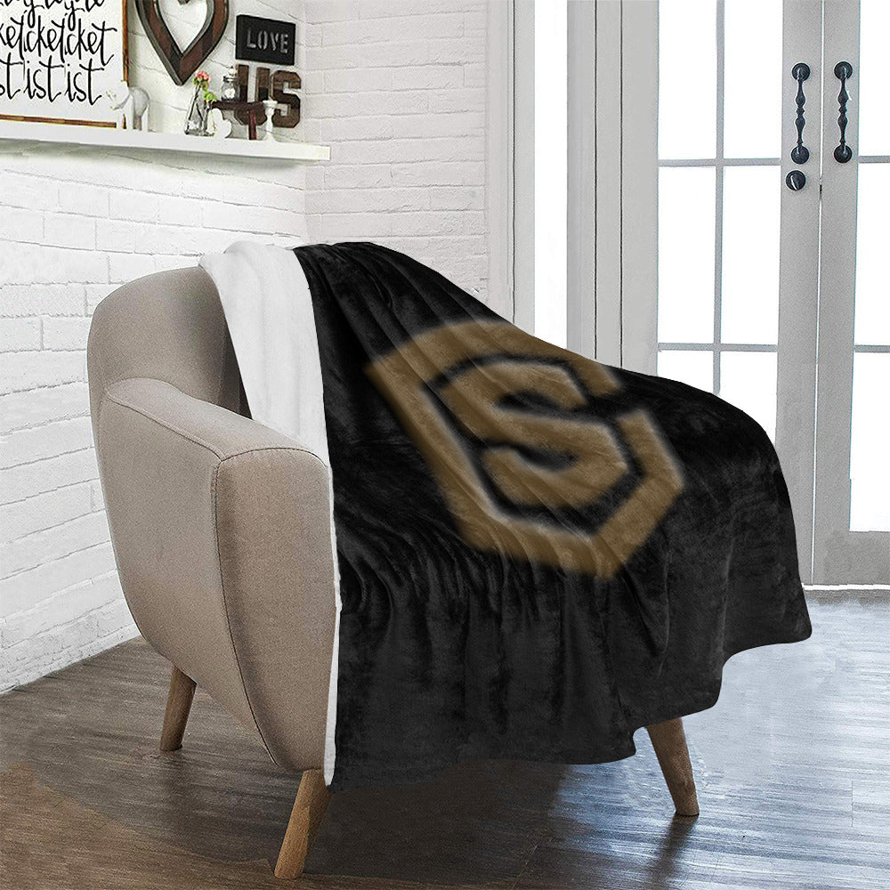 Black Ultra-Soft Micro Fleece Blanket Brown Logo Ultra-Soft Micro Fleece Blanket 30"x40"