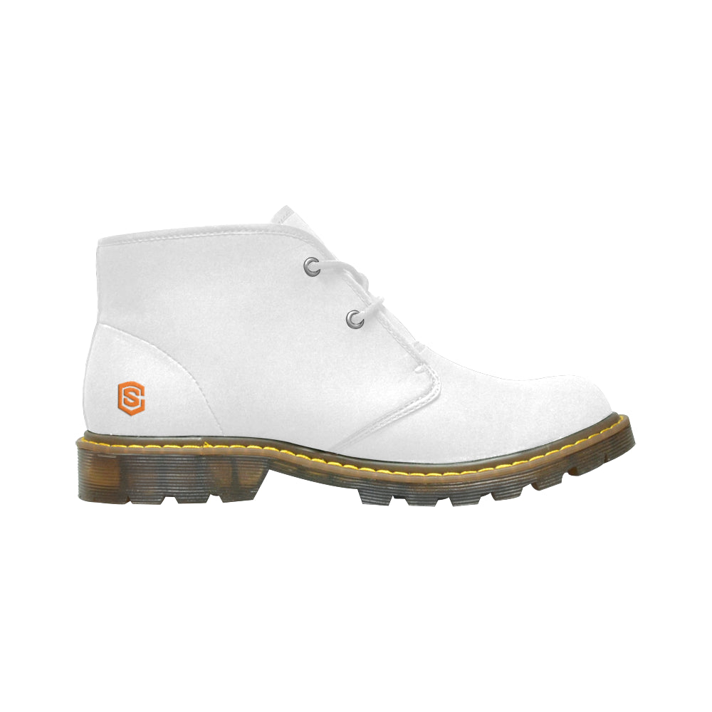 Orange Logo Men's Nubuck Chukka Boots (Model 2402)