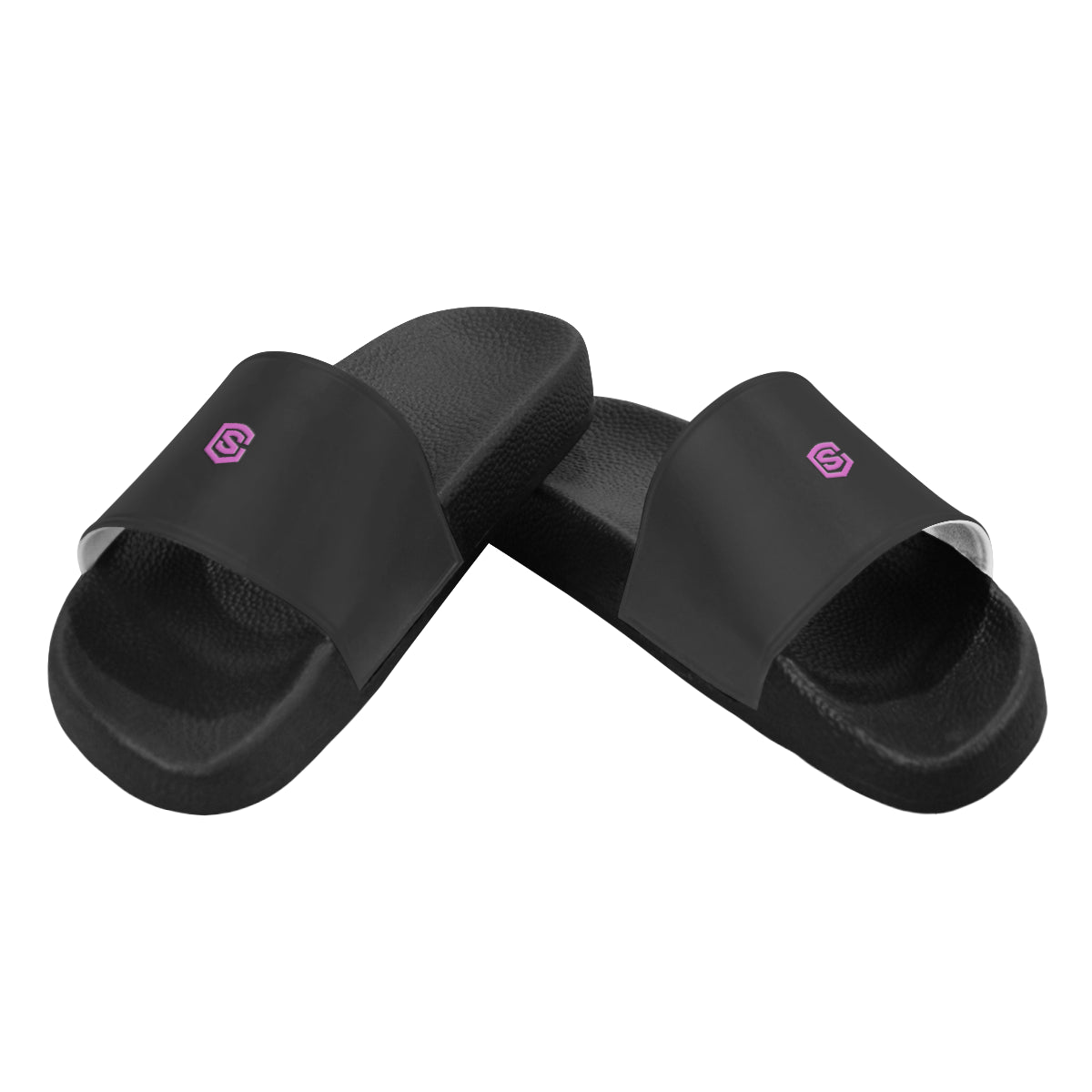 pink logo Women's Slide Sandals (Model 057)