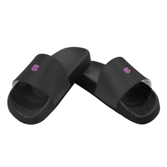 pink logo Women's Slide Sandals (Model 057)