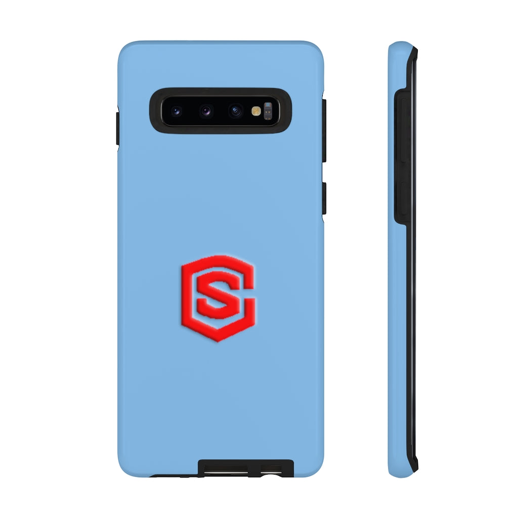 Blue Tough Cases Red Logo