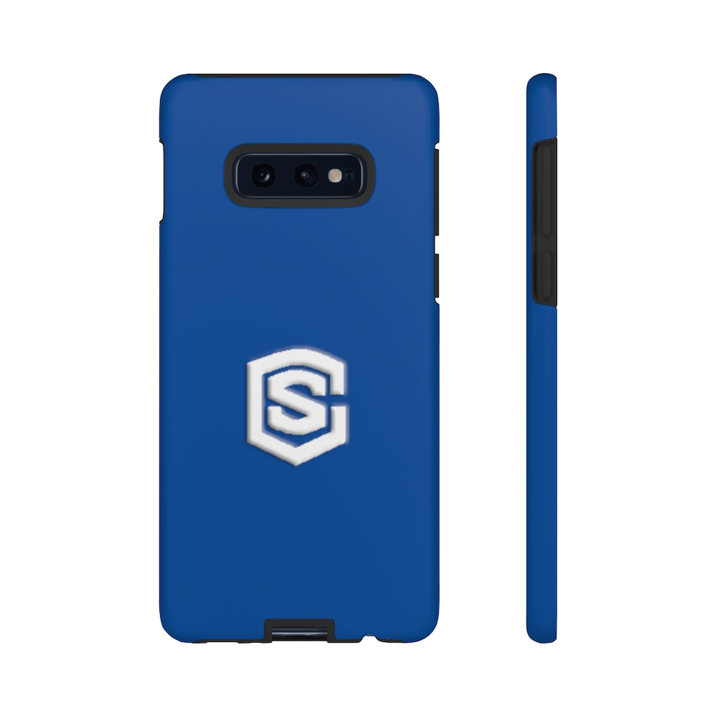 Blue Tough Cases White Logo