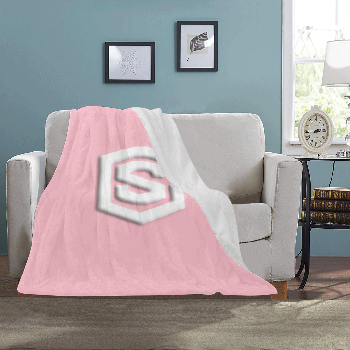 Pink Ultra-Soft Micro Fleece Blanket with White Logo Ultra-Soft Micro Fleece Blanket 30"x40"