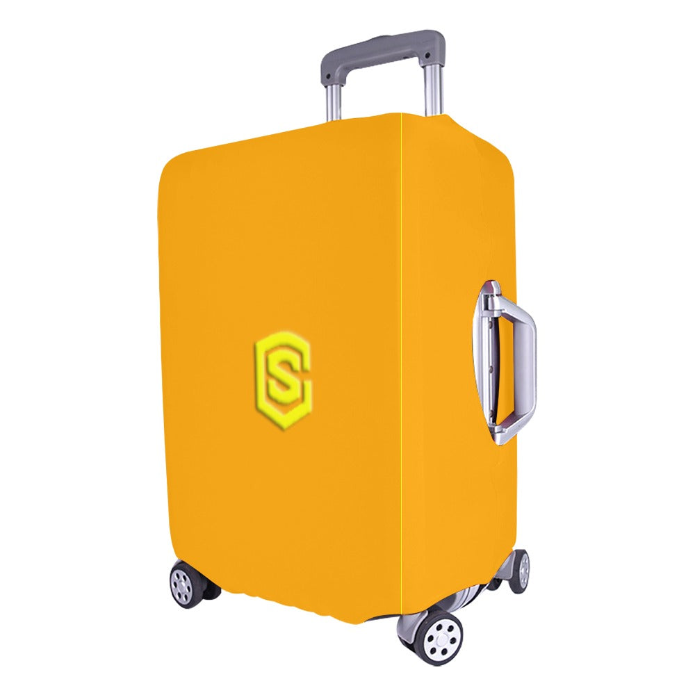ORANGE LUGGAGE COVER WITH YELLOW LOGO Luggage Cover (Large Size) (26"-28")