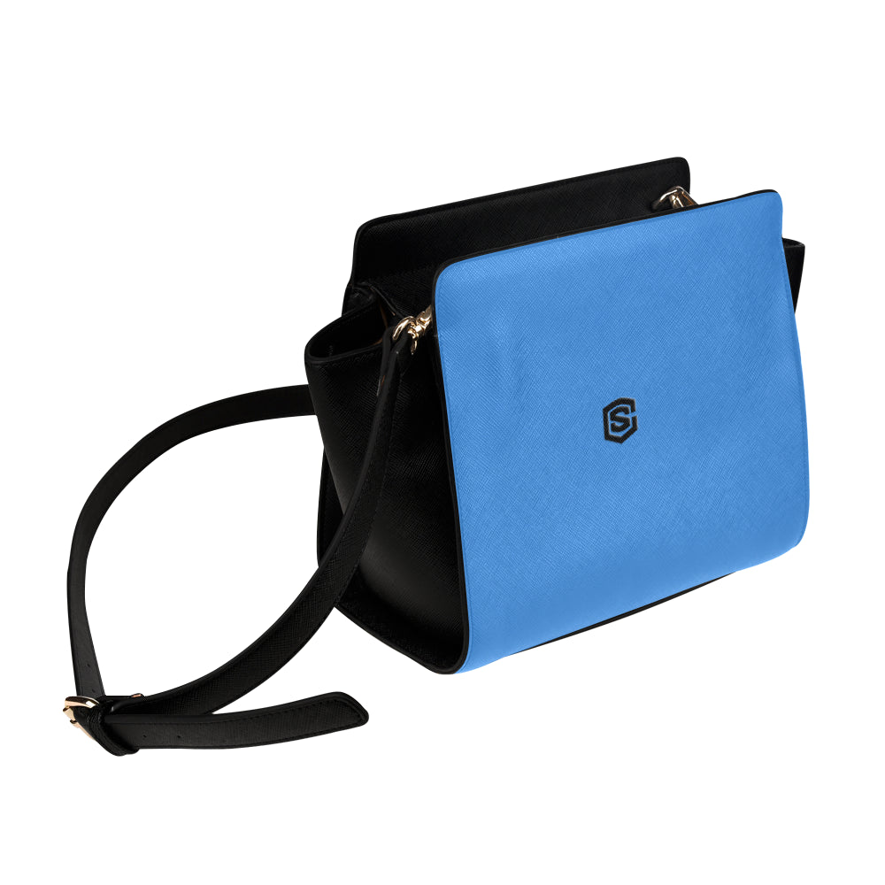 BLUE SATCHEL BAG black logo Satchel Bag (Model 1635)