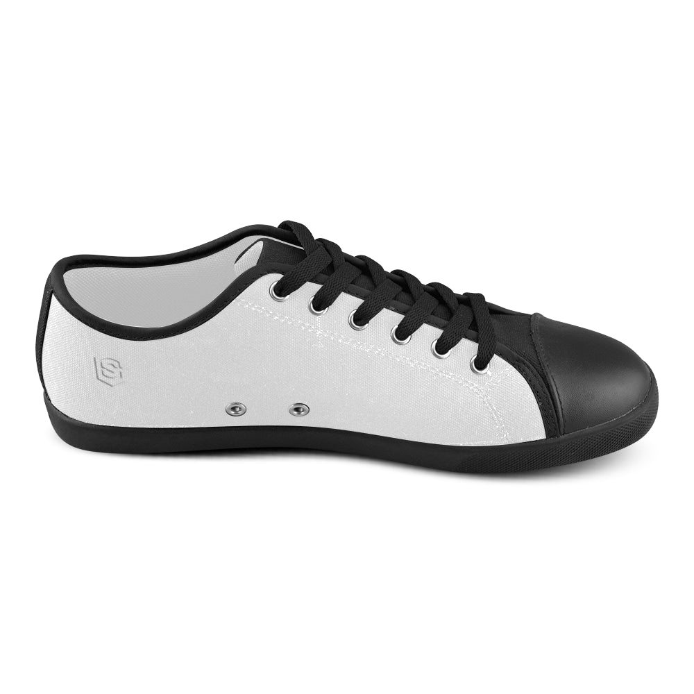 white Logo Men's Canvas Shoes (Model 016)