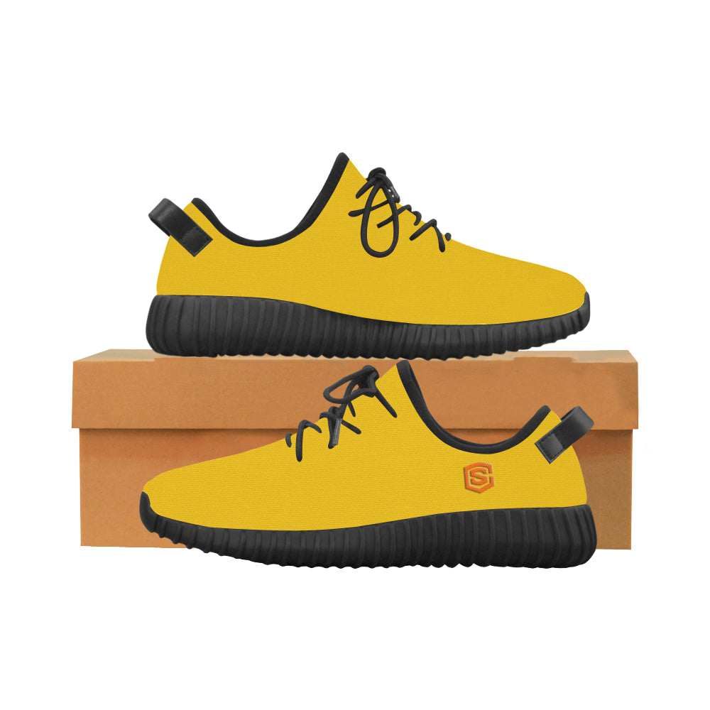 orange logo Grus Men's Breathable Woven Running Shoes (Model 022)