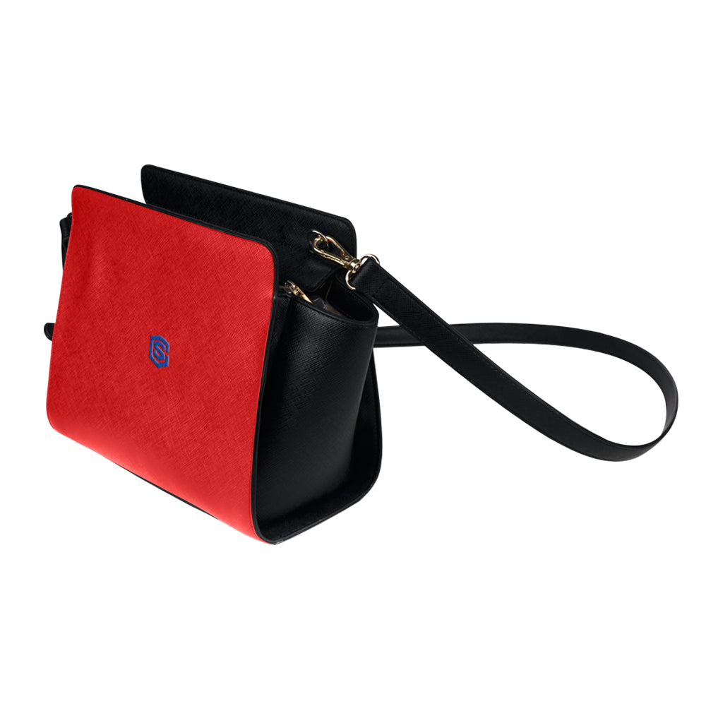 RED SATCHEL BAG blue logo Satchel Bag (Model 1635)