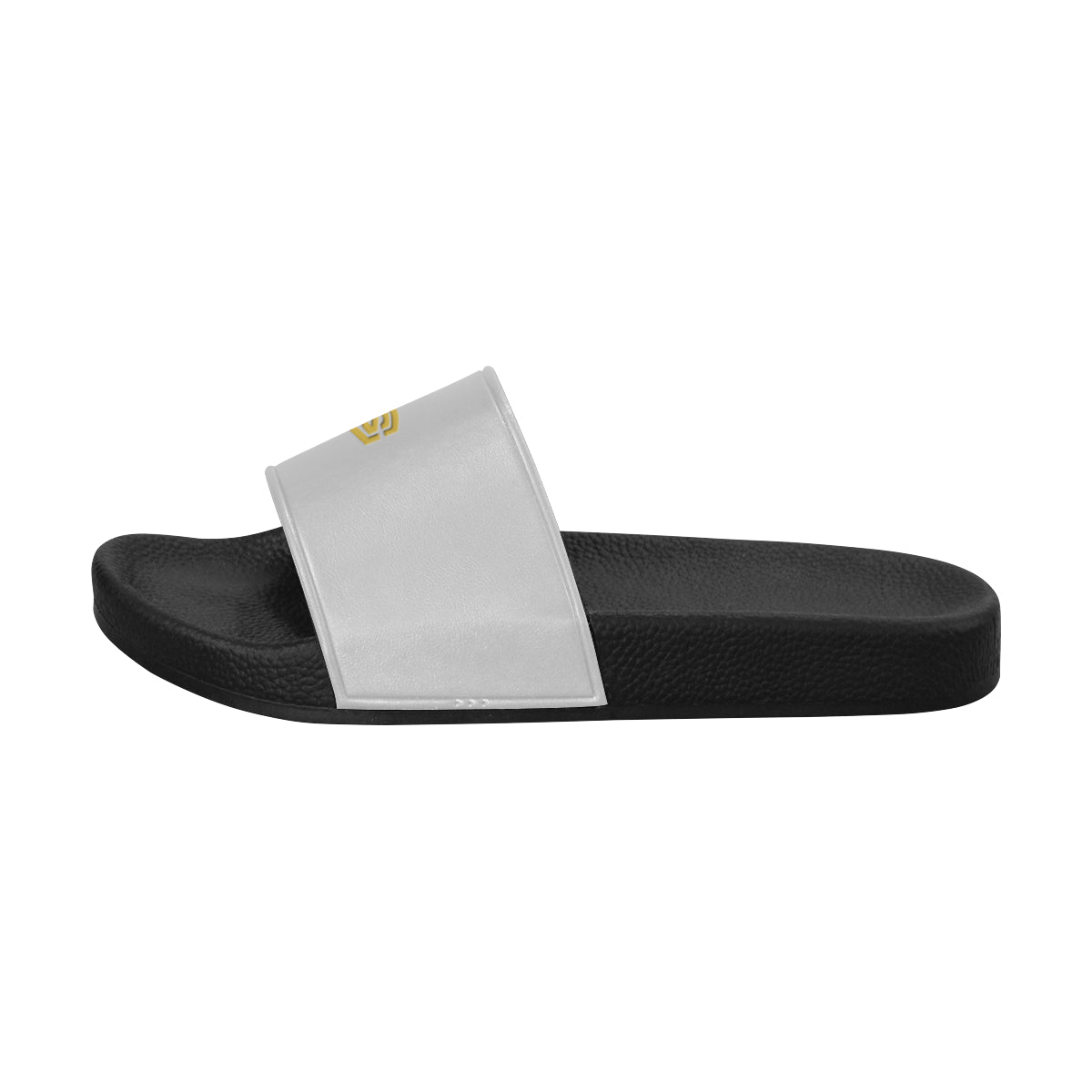 gold logo Women's Slide Sandals (Model 057)