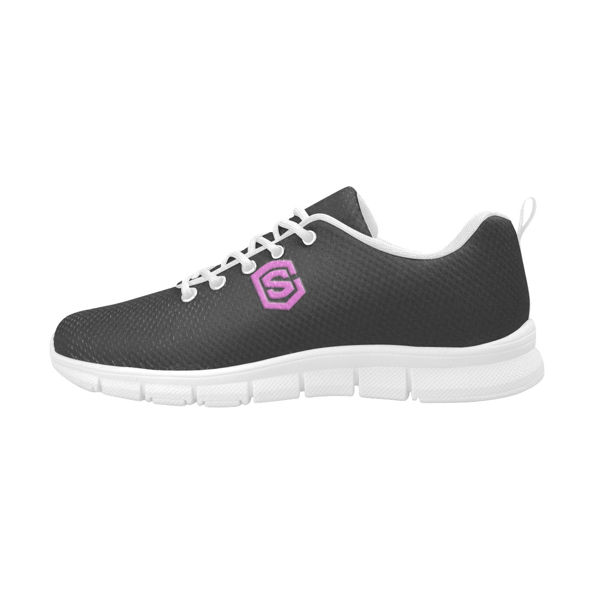 pink logo Women's Breathable Running Shoes (Model 055)