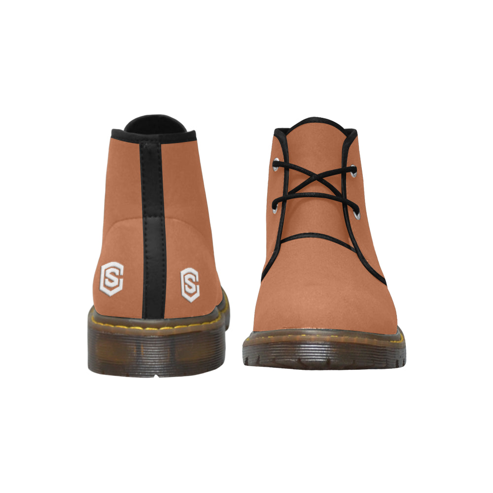 white logo Women's Nubuck Chukka Boots (Model 2402)