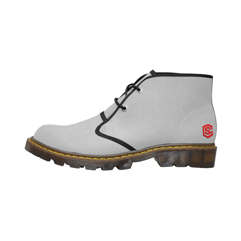red logo Women's Canvas Chukka Boots (Model 2402-1)