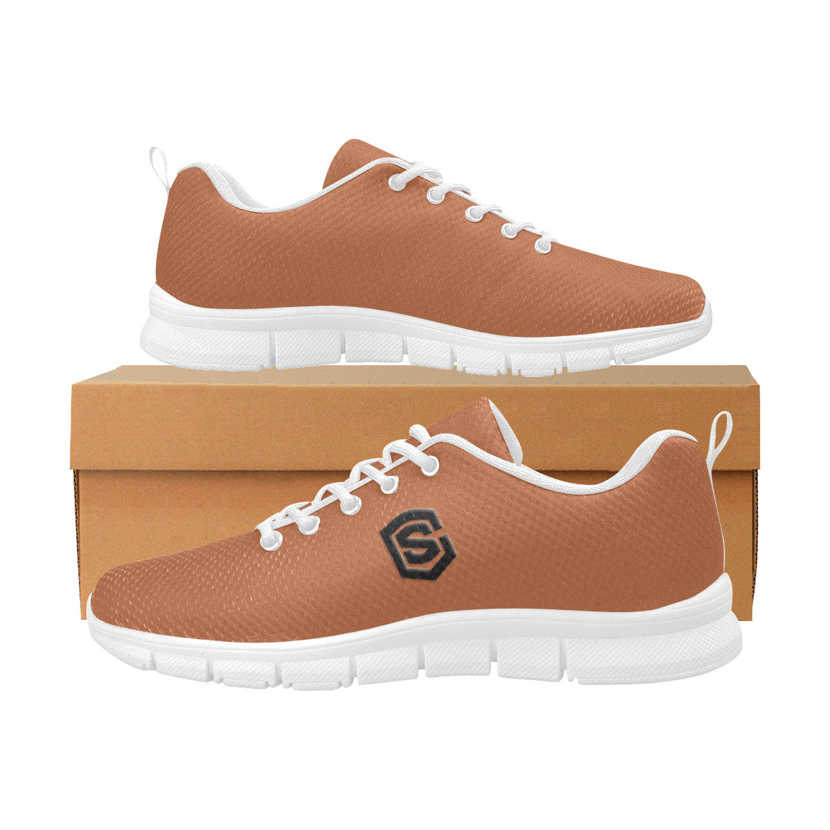 black logo Women's Breathable Running Shoes (Model 055)